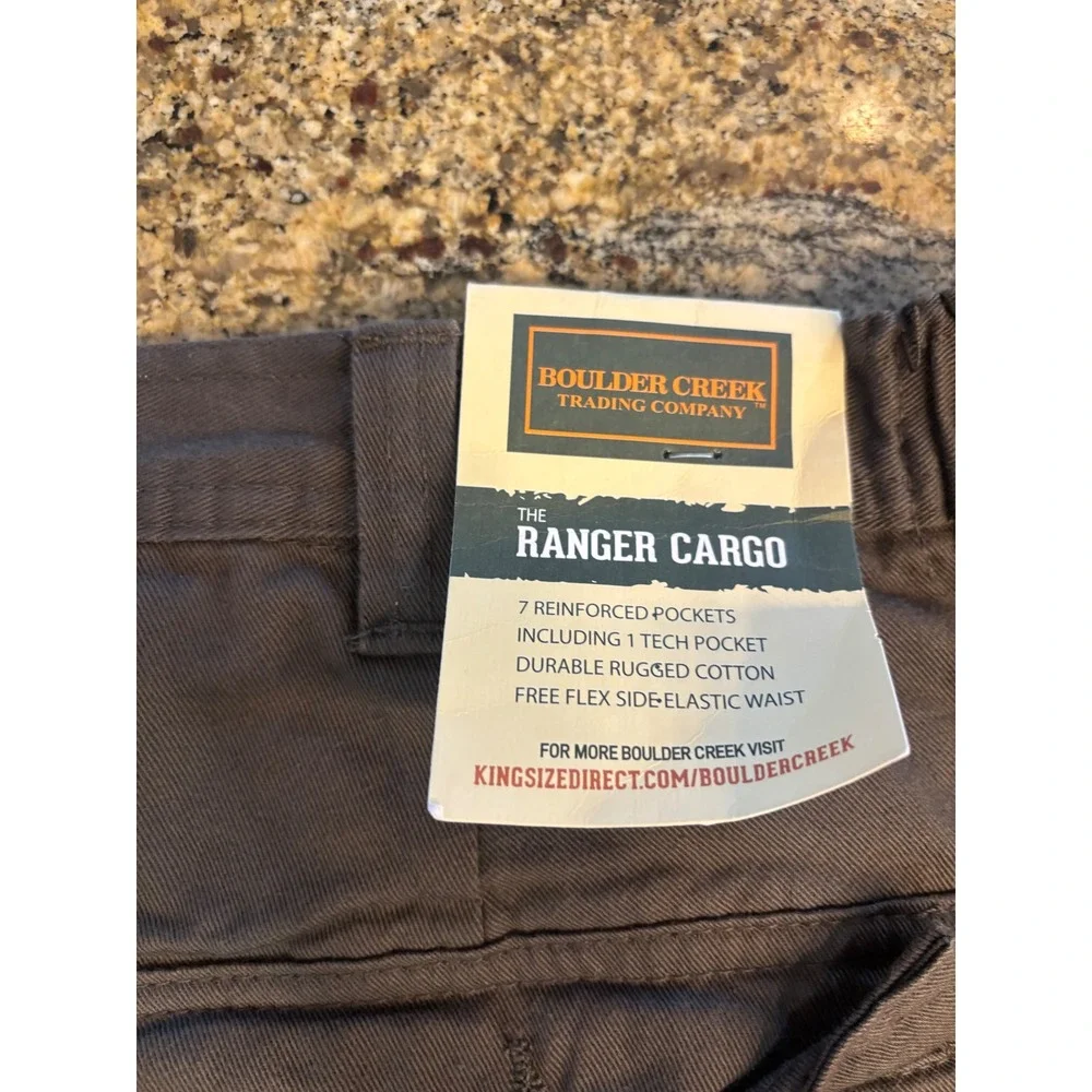 NWT Boulder Creek Ranger Cargo Pants Mens 48x36 (Actual 44W) Gray Green Workwear